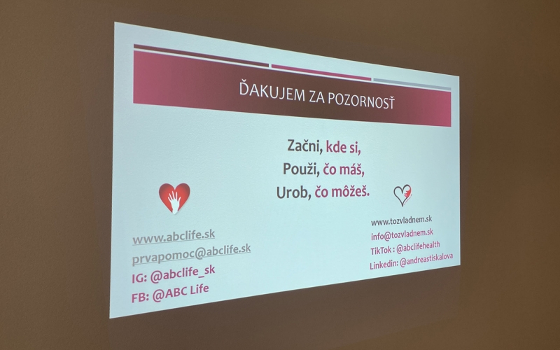 Absolvovanie kurzu prvej pomoci